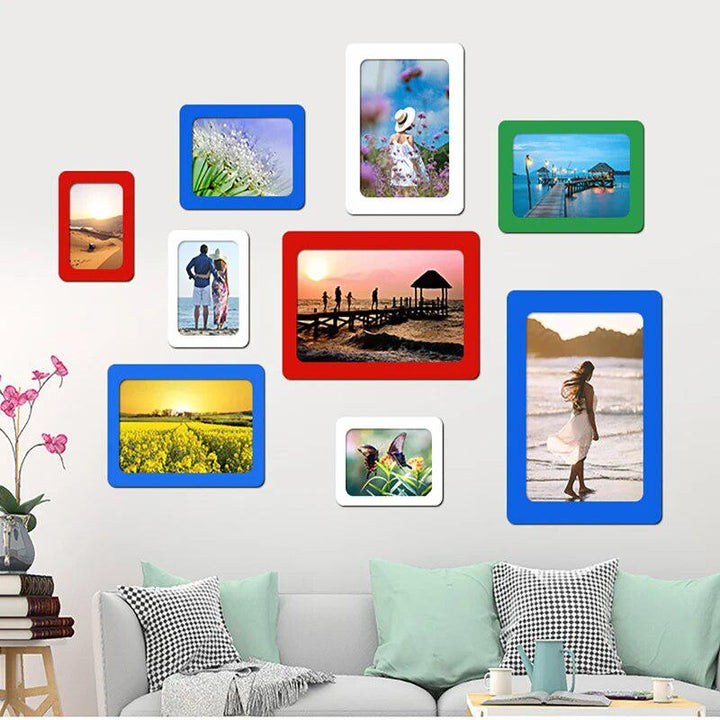 Perforation Free Photo Frame Colorful Magnetic Picture Frames Rubber Magnet Self Viscosity Photo Wall for Family DIY Home Decor-Arlik interiors
