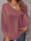 Women's Long Sleeved Shirt Solid Color Blouse Minimalist Women Tops-blouse-Bennys Beauty World