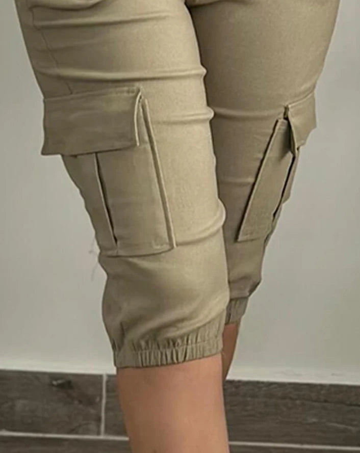 Women's Pants Summer Fashion Pocket Design
