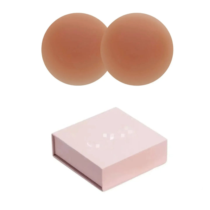 Braless Seamless Nipple Cover Ultra Thin Invisible Bra Nipple Cover Bioadhesive Silicone Reusable Sweatproof Travel Boob Bra-Bennys Beauty World