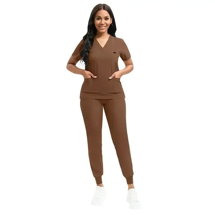 Multicolor Unisex Short Sleeve Medical Scrubs Set – Breathable V-Neck Uniforms-Scrubs-Bennys Beauty World