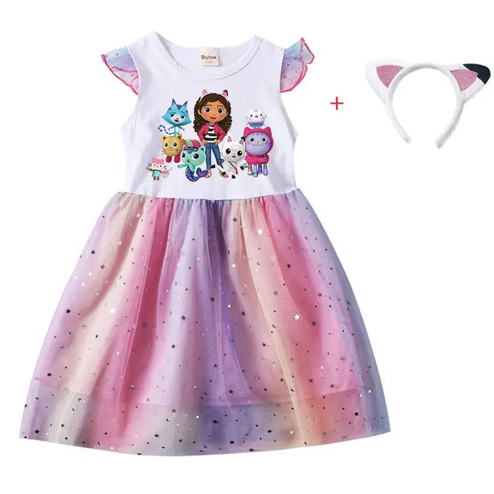 Cartoon Baby Girl Party Dresses-Dresses-Bennys Beauty World