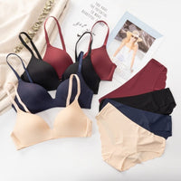Sexy Bra Panties Set Seamless Lingerie Women Soft Cup Bras Wirefree  Bralette Push Up Brassiere Briefs Comfort Underwear Set #F Q0705 From  Sihuai03, $9.38