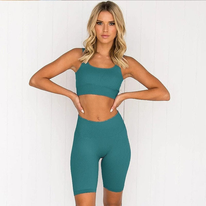 Seamless Sport Set Women Bra And Short Pants Sportswear BENNYS 