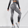 Seamless Two Piece Set Women's Long Sleeve Push Up Fitness Clothes BENNYS 