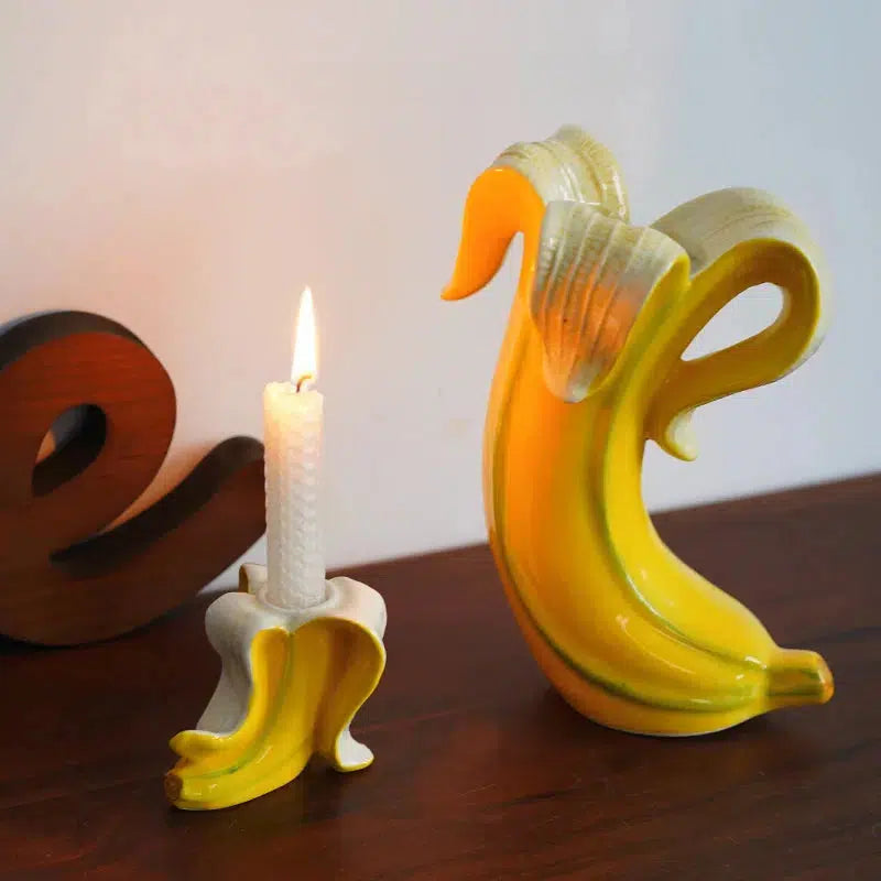 Ceramic Banana Candle Holders Home Decoration-Candle Holders-Arlik interiors