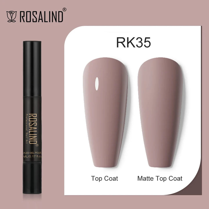 ROSALIND Nail Gel Pen Nail Gel Polish Soak Off UV LED Top Coat