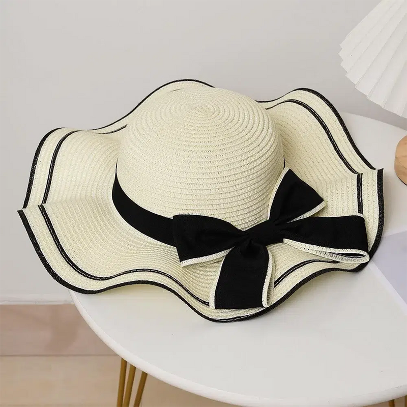 Summer Beach Sunscreen Straw Hat for Women's Sun Hat-Hat-Bennys Beauty World