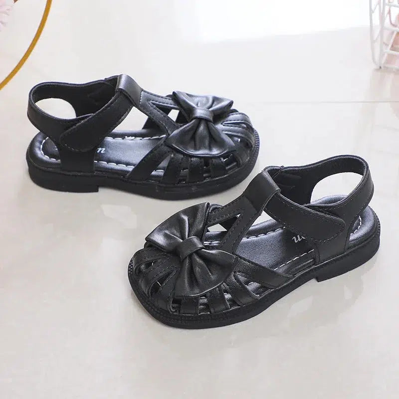 Girls Sandals Bow Peep-toe Non-slip Sandals-Shoes-Bennys Beauty World