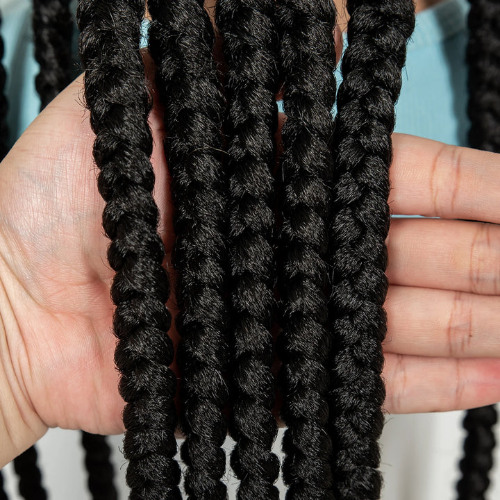32" Cornrow Braided Wig – Synthetic Full Lace Knotless Frontal Braid Wig with Baby Hair