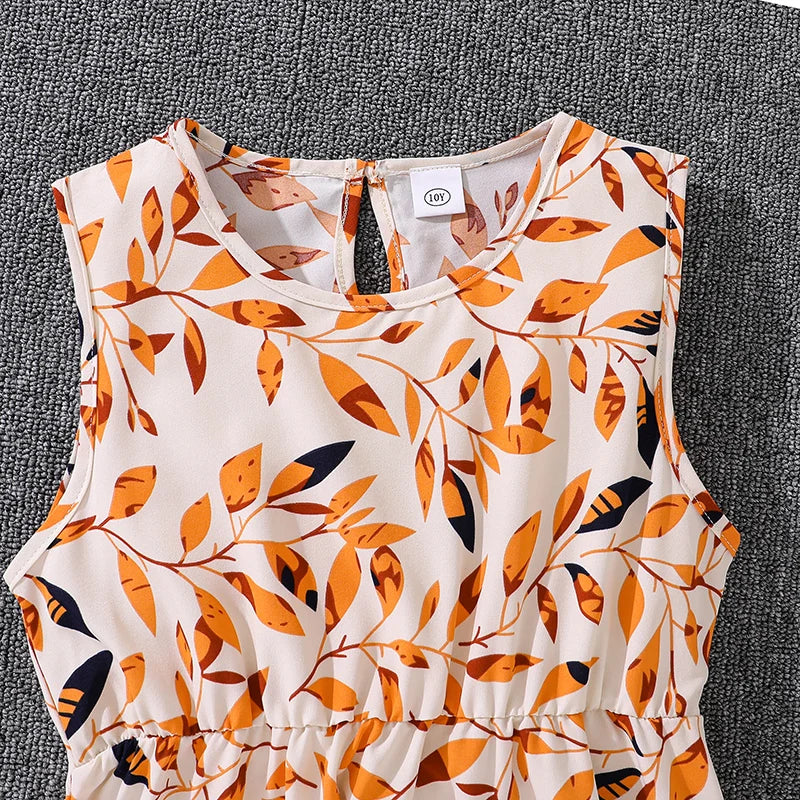 Girls Floral Dress &amp; Long-Sleeve Top Set | Vacation 2-Piece Outfit | Ages 8–12