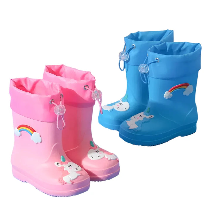 Kids Rain Boot Baby Boys And Girls PVC Non-slip Outdoor Cartoon Boots-Bennys Beauty World