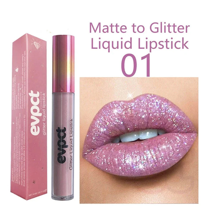 15 Colors Sexy Shimmer Diamond Glitter Matte Lip Gloss