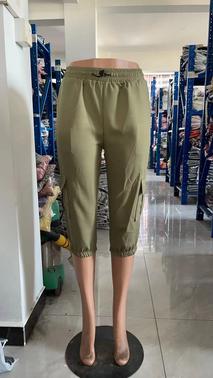 Women's Pants Summer Fashion Pocket Design