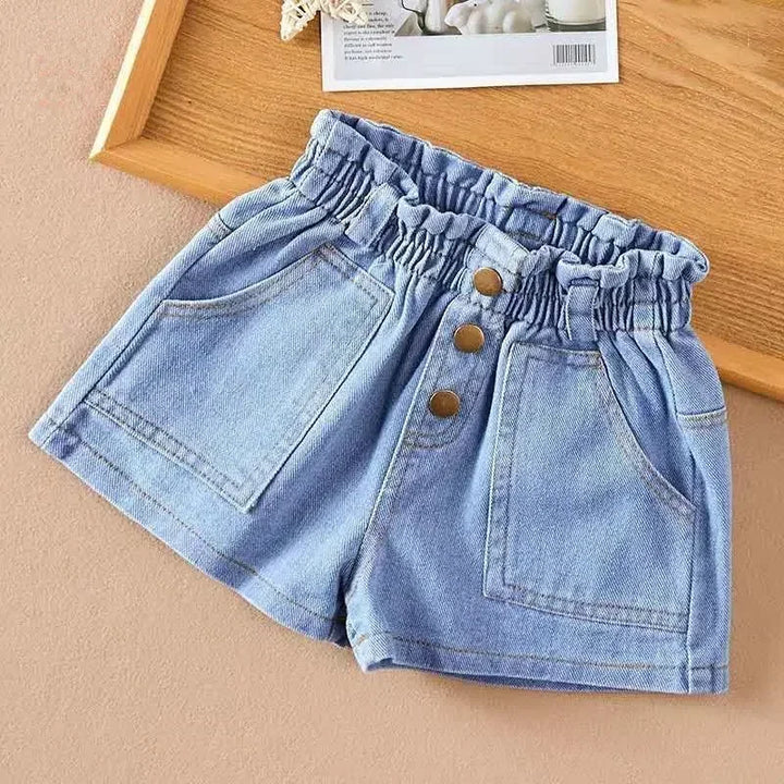 Summer Casual Clothes Solid Baby Denim Pants-kids clothing-Bennys Beauty World