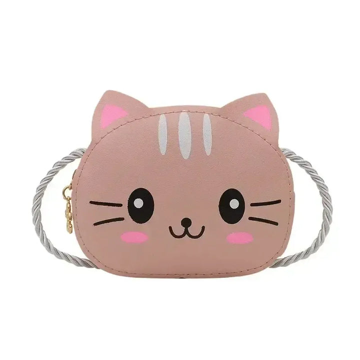 Cute Cat Shoulder Bag for Toddlers – PU Leather Cartoon Crossbody Bag for Girls-Bag-Bennys Beauty World