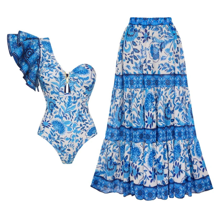Push Up Women Bikini Set Floral Printed Swimwear-bikini-Bennys Beauty World