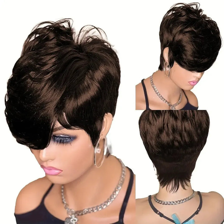 Pixie Cut Wig For Women Human Hair Short Wigs With Bangs-Wig-Bennys Beauty World