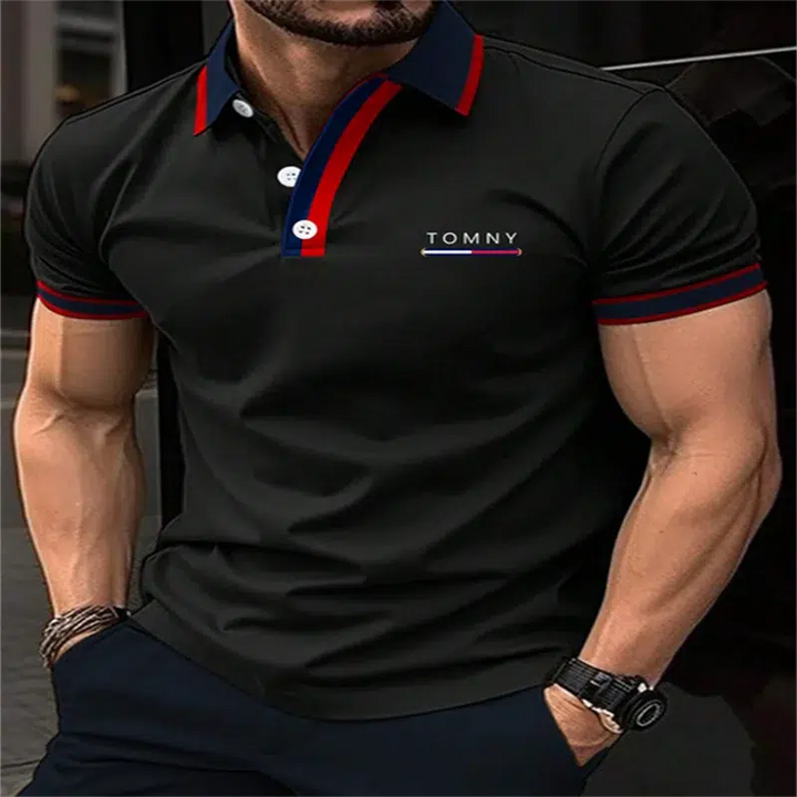 Fashion Boutique Men's Polo Shirt Summer Short sleeve Top-shirt-Bennys Beauty World