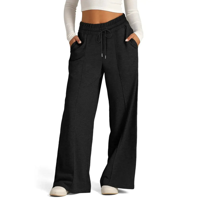 Womens Wide Leg Sweatpants High Waisted Baggy Flared Pants-Pant-Bennys Beauty World