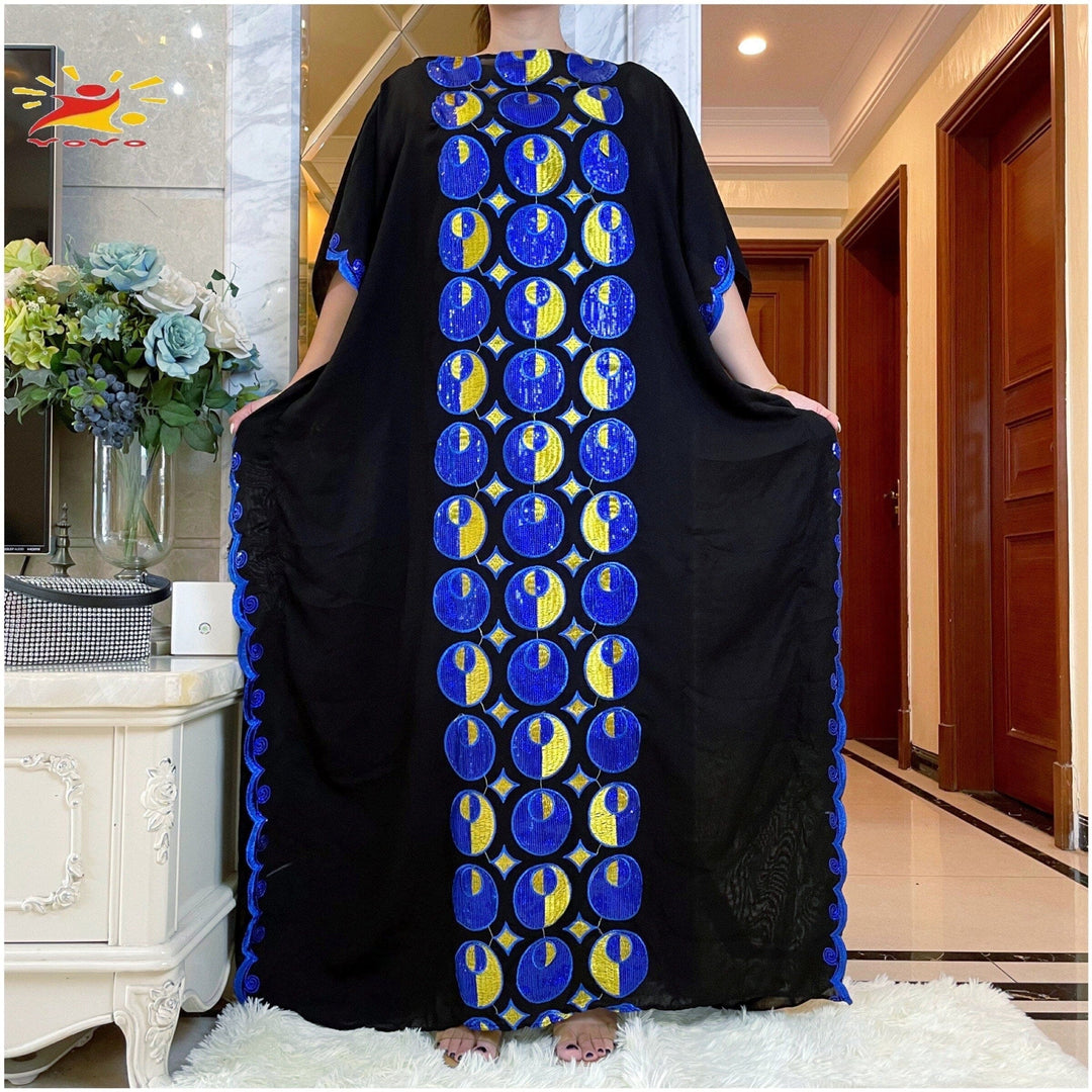 Sequins Embroidery Islamic Clothing African Women  Dress BENNYS 