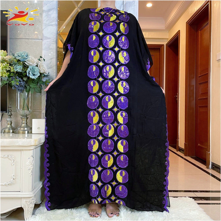 Sequins Embroidery Islamic Clothing African Women  Dress BENNYS 