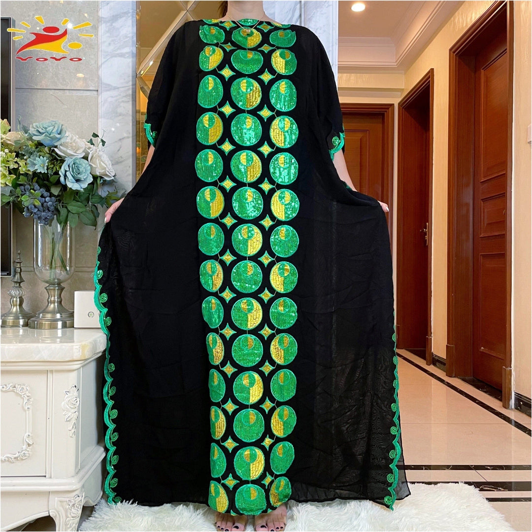 Sequins Embroidery Islamic Clothing African Women  Dress BENNYS 