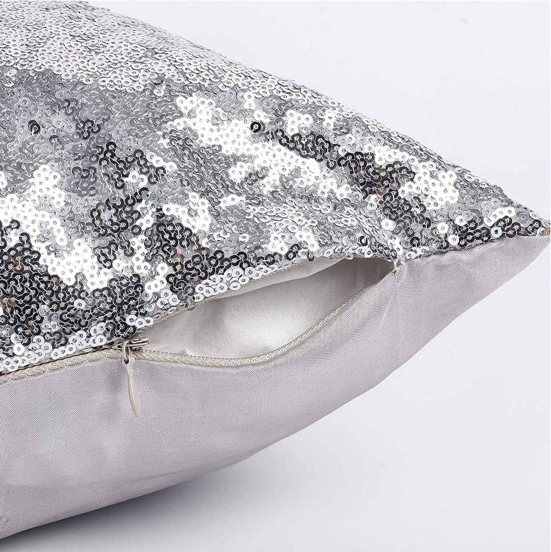 Sequins Sliver Decorative Pillows Pack of 4,18"X18"  Home Decoration BENNYS 