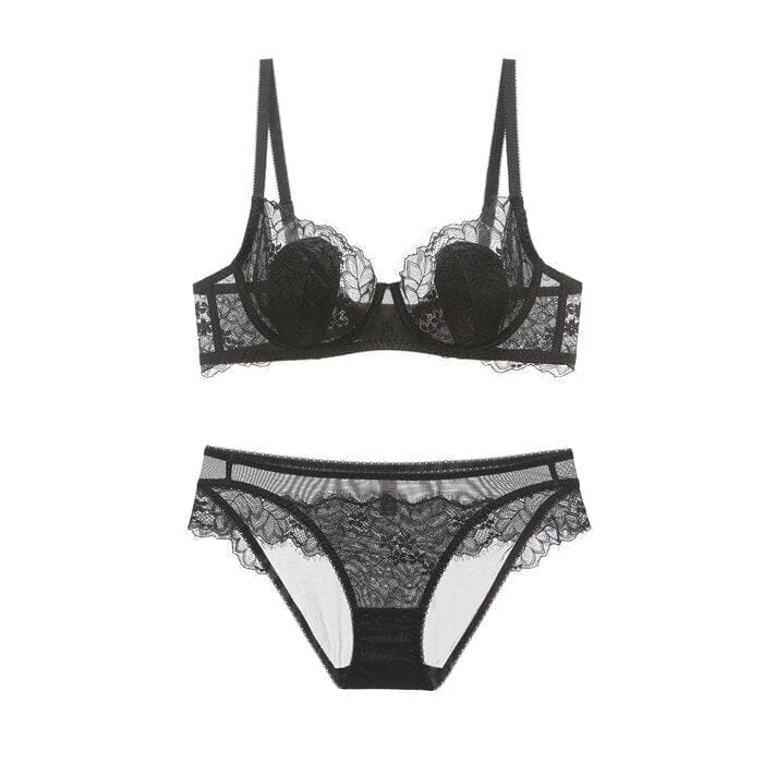 Sexy Bra Set Plus Size E Cup Embroidery Bras Lace Lingerie Set For Women