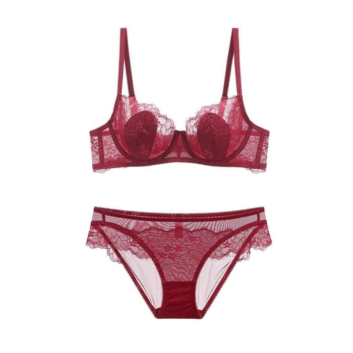 Sexy Bra Set Plus Size E Cup Embroidery  Bras Lace Lingerie Set For Women BENNYS 