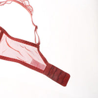 Sexy Bra Set Plus Size Women's Lingerie With Fine Lace Underwire Ruffles Straps BENNYS 