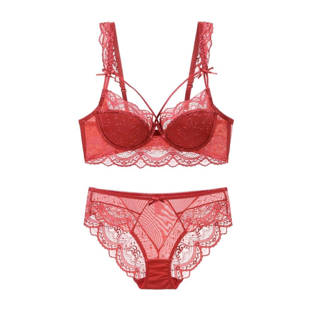 Sexy Lace Lingerie. Women's Bra Set Plus Size A B C D E Cup – Bennys Beauty  World