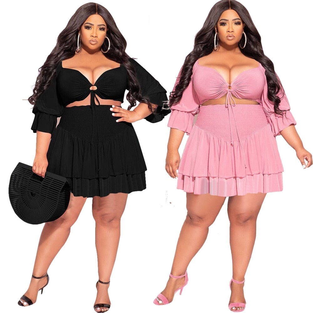 Lace up hotsell skirt plus size