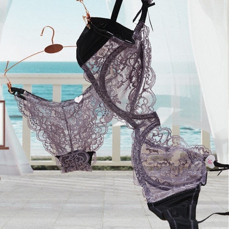 Sexy Plus Size Underwear Set Lace Bra Embroidery Lingerie BENNYS 