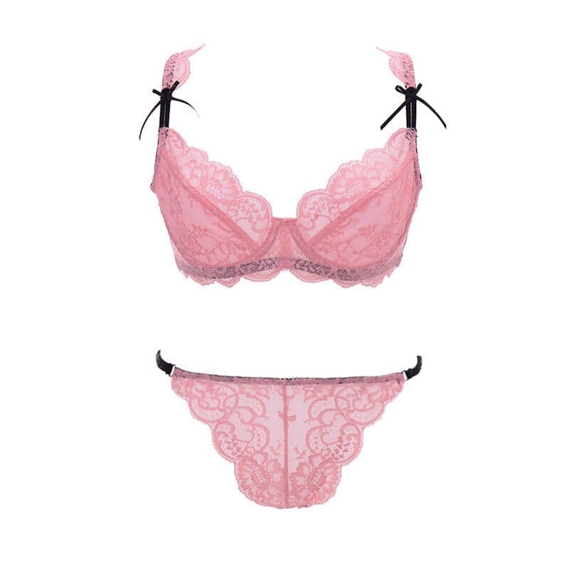 Sexy Plus Size Underwear Set Lace Bra Embroidery Lingerie – Bennys
