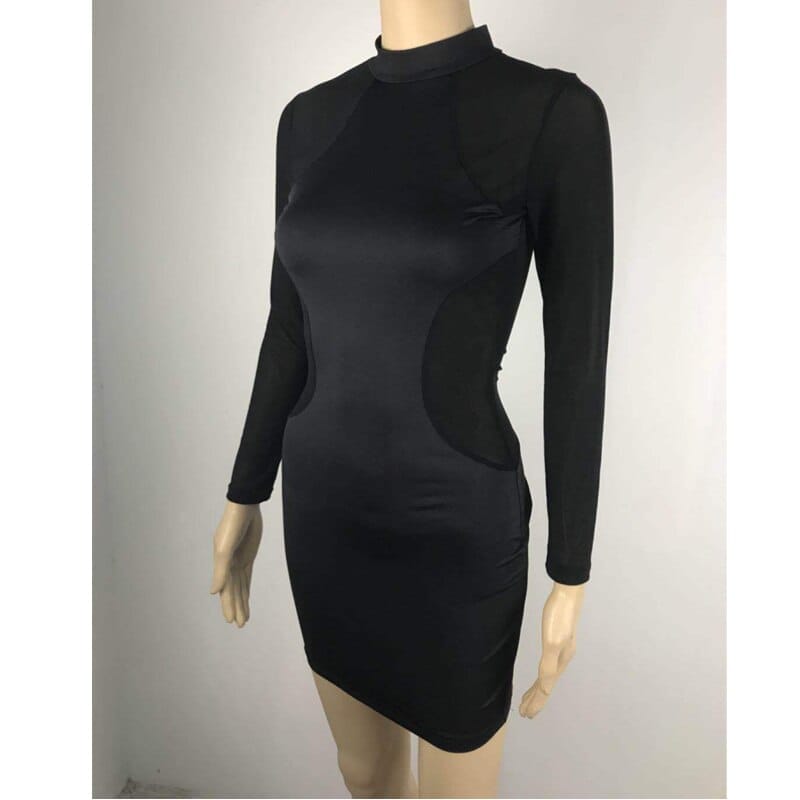 Sexy Women Dress See Through Mesh Bandage Body-con  Dress BENNYS 