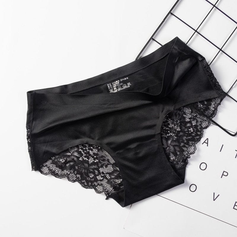 Transparent panties and bra underwear set for women
