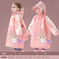 Unicorn Children's Raincoat Waterproof Raincoat With Backpack Holder-Suit-Bennys Beauty World