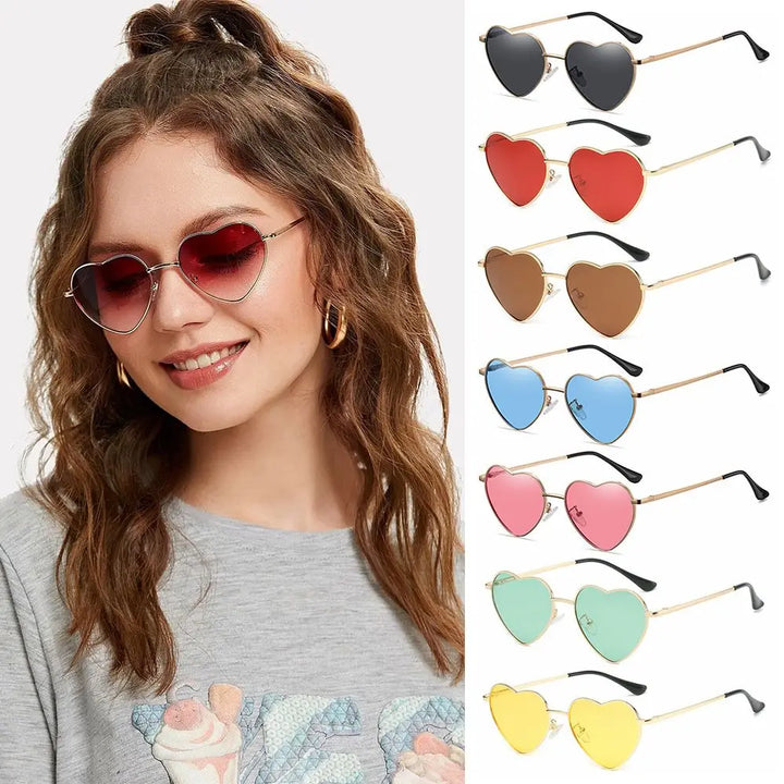 Heart-Shaped Sunglasses for Women | Polarized UV400 Metal Frame