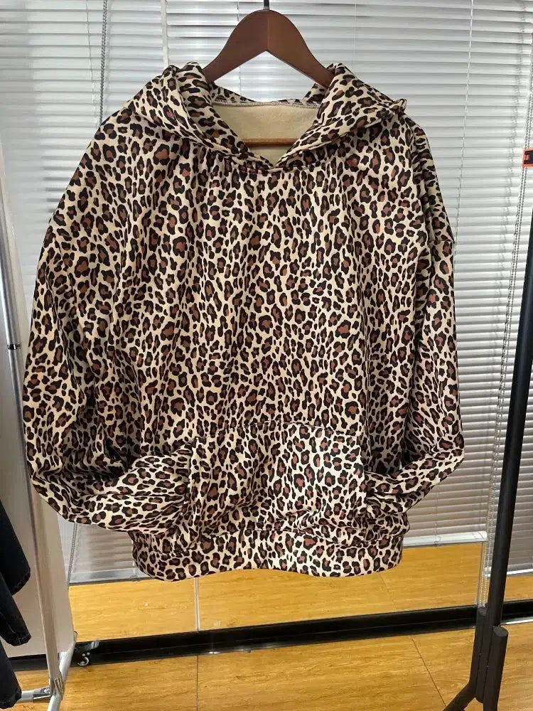 Leopard Print Hoodies Women