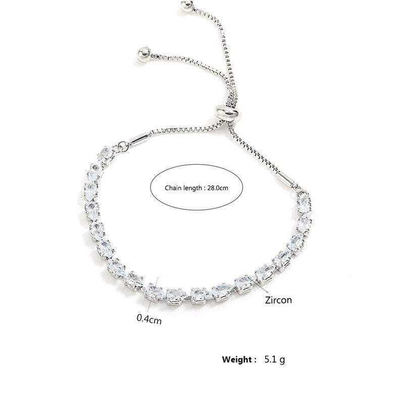 Water Drop Zirconia Crystal Bracelets-bracelet-Bennys Beauty World