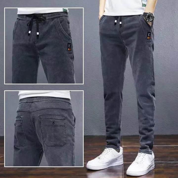 Men's Comfortable Elastic Waist Denim Pants