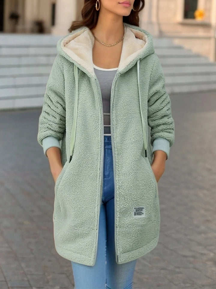 Fleece-lined Sweatshirt Women's Hooded Tops