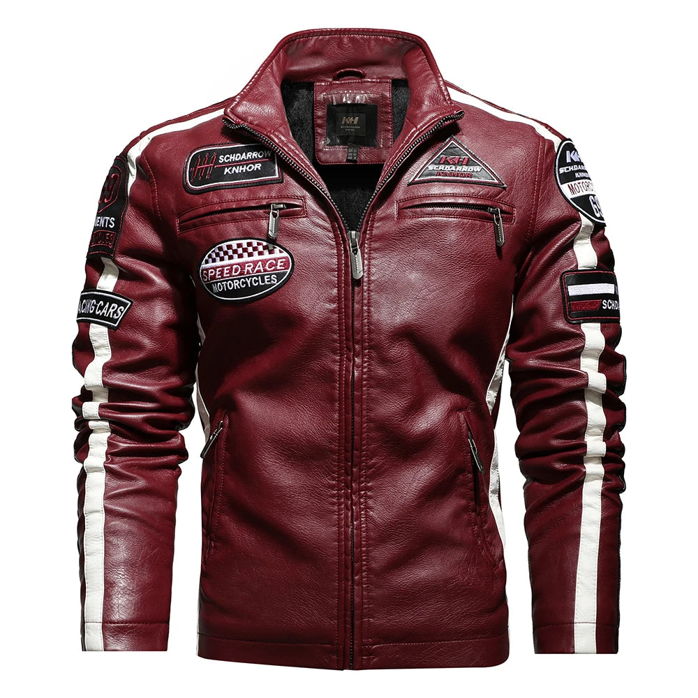 Fall Motorcycle Leather Jacket For Men only $103.09