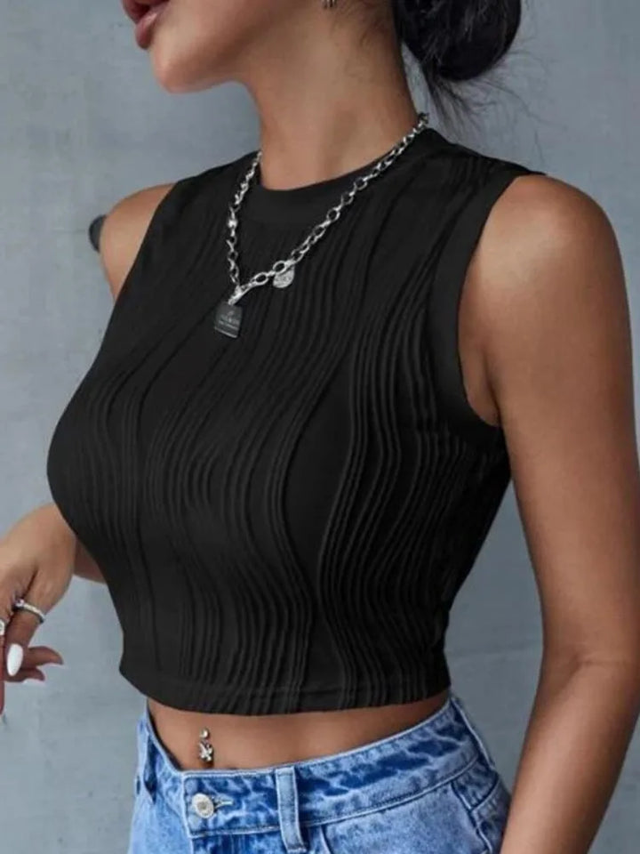 Women's Casual Sleeveless Rib Knit Tank Top