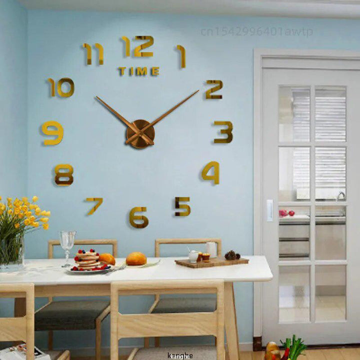 Acrylic Mirror Clock Stickers-Arlik interiors