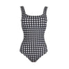 Korean One Piece Swimsuit Women Plaid Swimwear Sexy Backless Monokini Push Up Swim Suit Japanese Style Bathing Suit Pads Beach