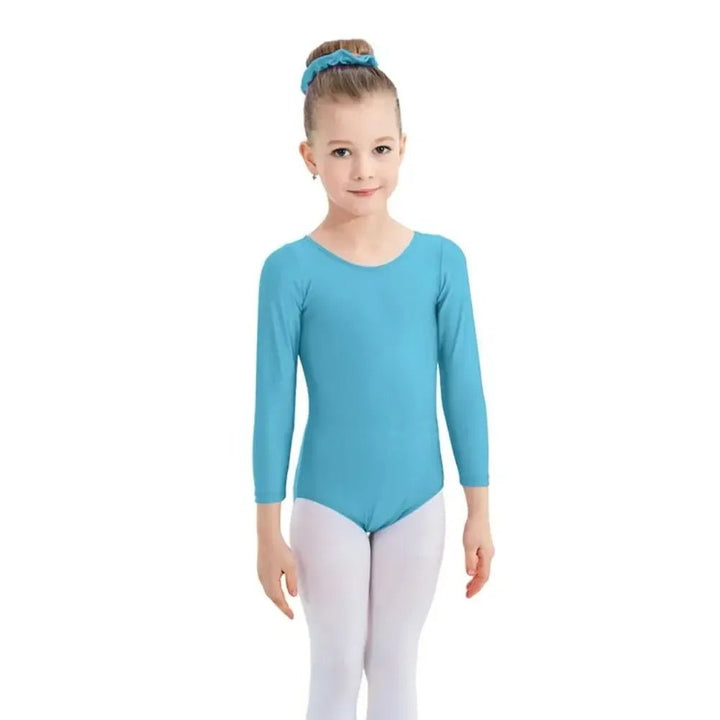 Girls Long Sleeve Ballet Leotard – Gymnastics &amp; Dance Bodysuit - Bennys Beauty World