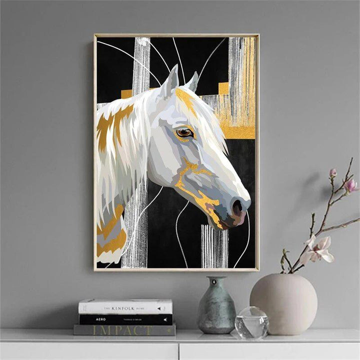 Abstract Horse Posters Wall Art-Painting-Arlik interiors