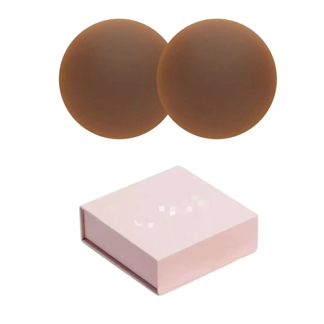 Braless Seamless Nipple Cover Ultra Thin Invisible Bra Nipple Cover Bioadhesive Silicone Reusable Sweatproof Travel Boob Bra-Bennys Beauty World